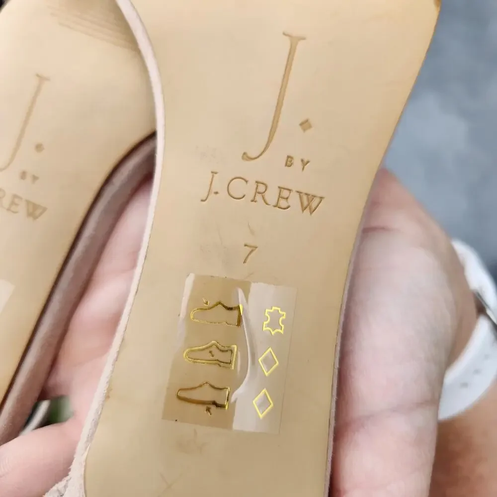 J. Crew Beige Heels Strappy Homecoming Hoco Wedding Prom Bridal 7